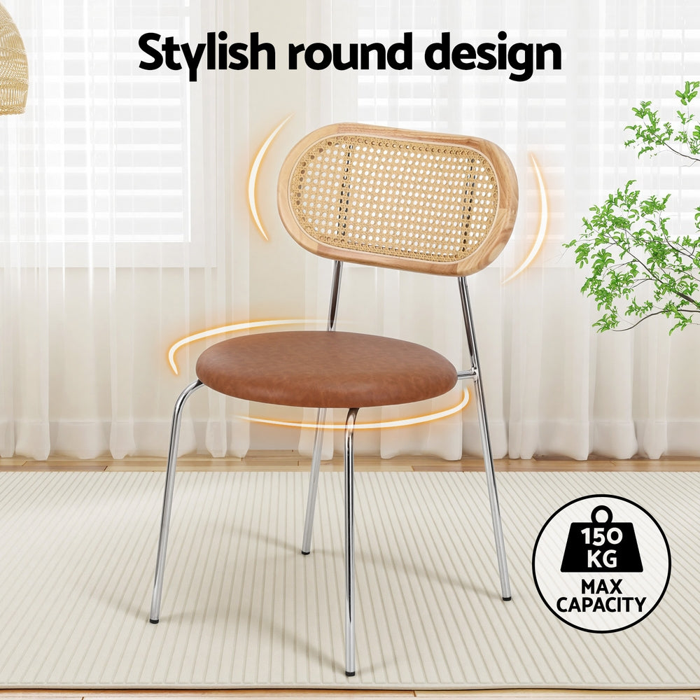 Arlo Dining Chairs – Brown – Set of 2