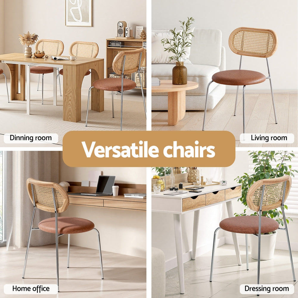 Cove Dining Chairs – Brown – Set of 4