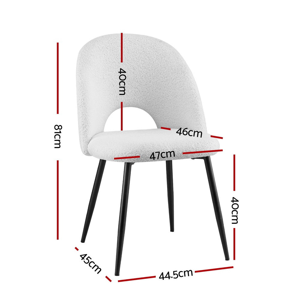 Arlo Dining Chairs – White – Set of 2