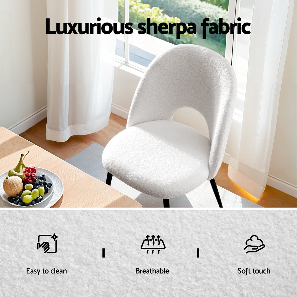 Arlo Dining Chairs – White – Set of 2