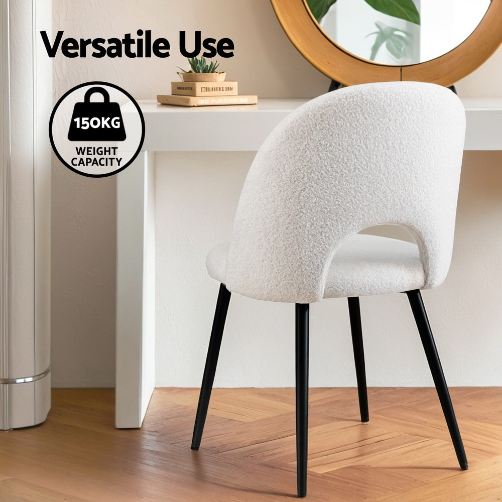 Arlo Dining Chairs – White – Set of 2
