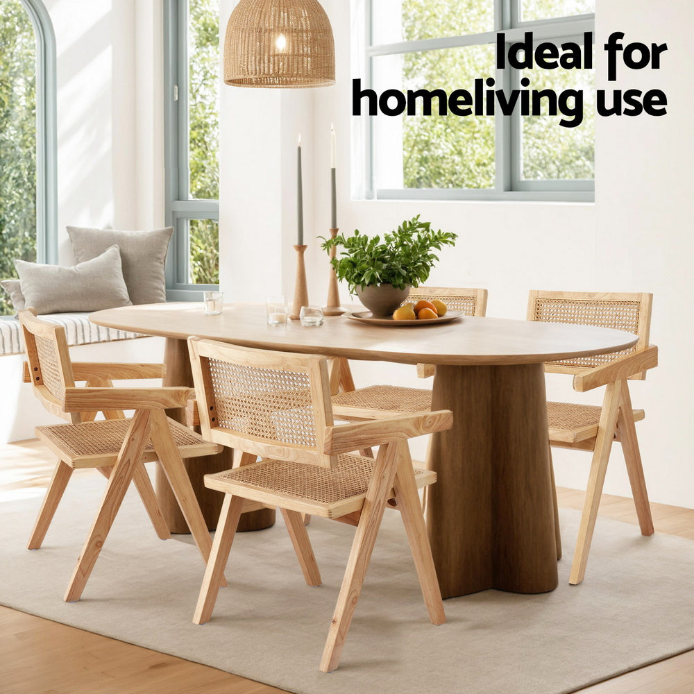 Linden Rattan Dining Chair – Natural – Single