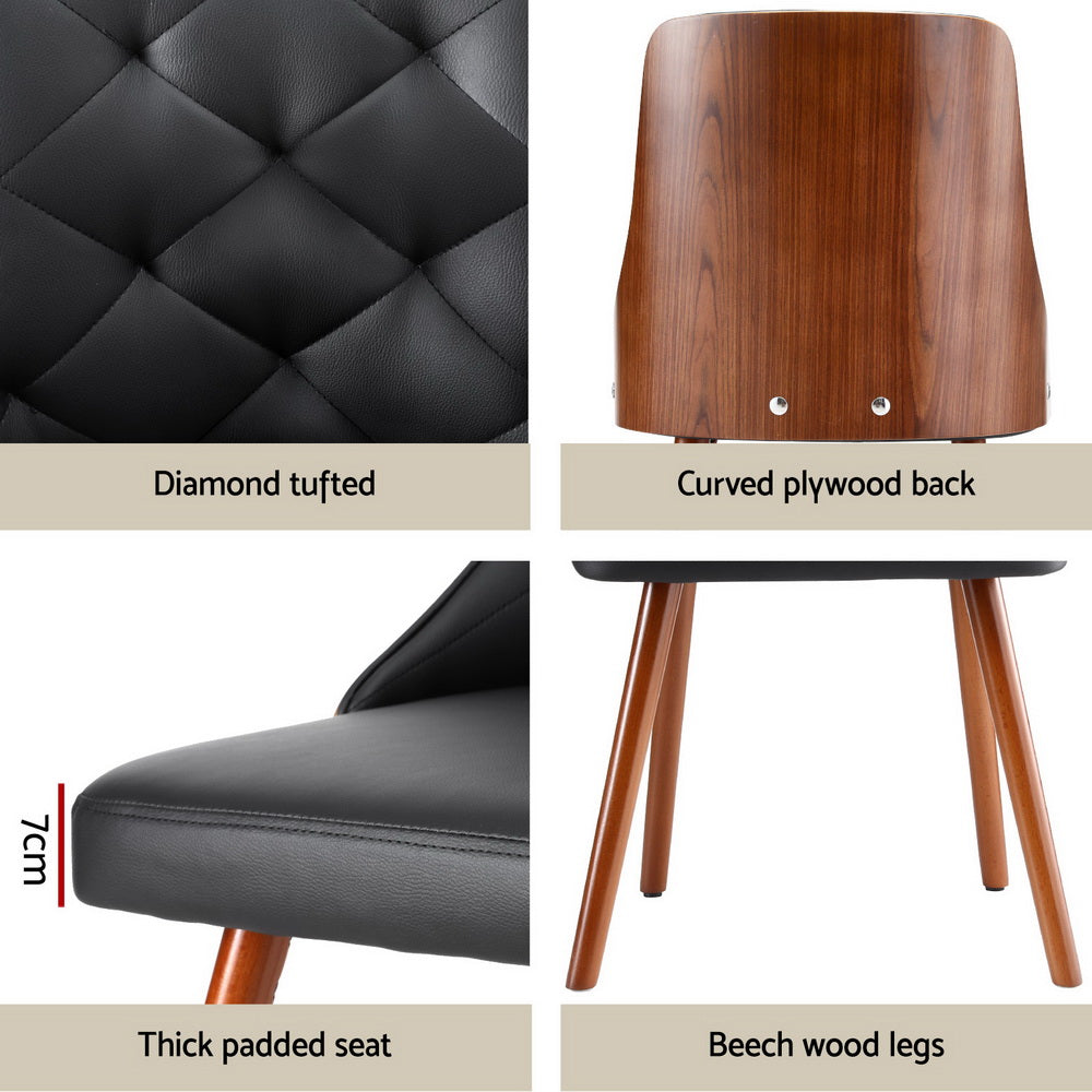 Rowan Dining Chairs – Black – Set of 4