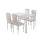 5 x Dining Chairs & Table Set – White
