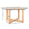 Tempered Glass Round Coffee Table - 80CM