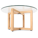 Tempered Glass Round Coffee Table - 80CM