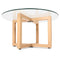 Tempered Glass Round Coffee Table - 80CM
