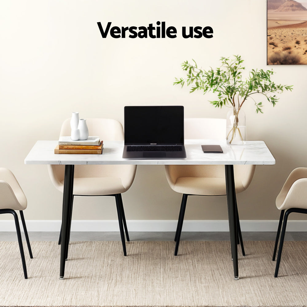 Callum Dining Table – White – 150 cm