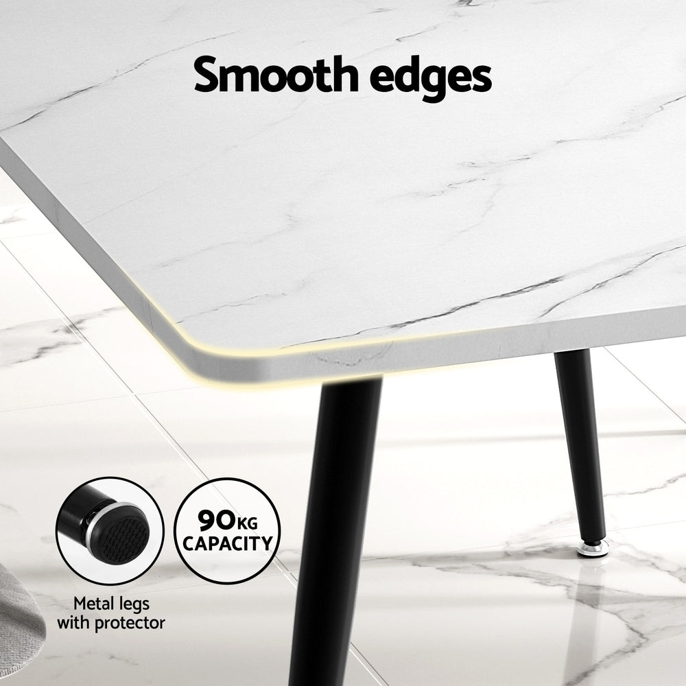 Callum Dining Table – White – 150 cm