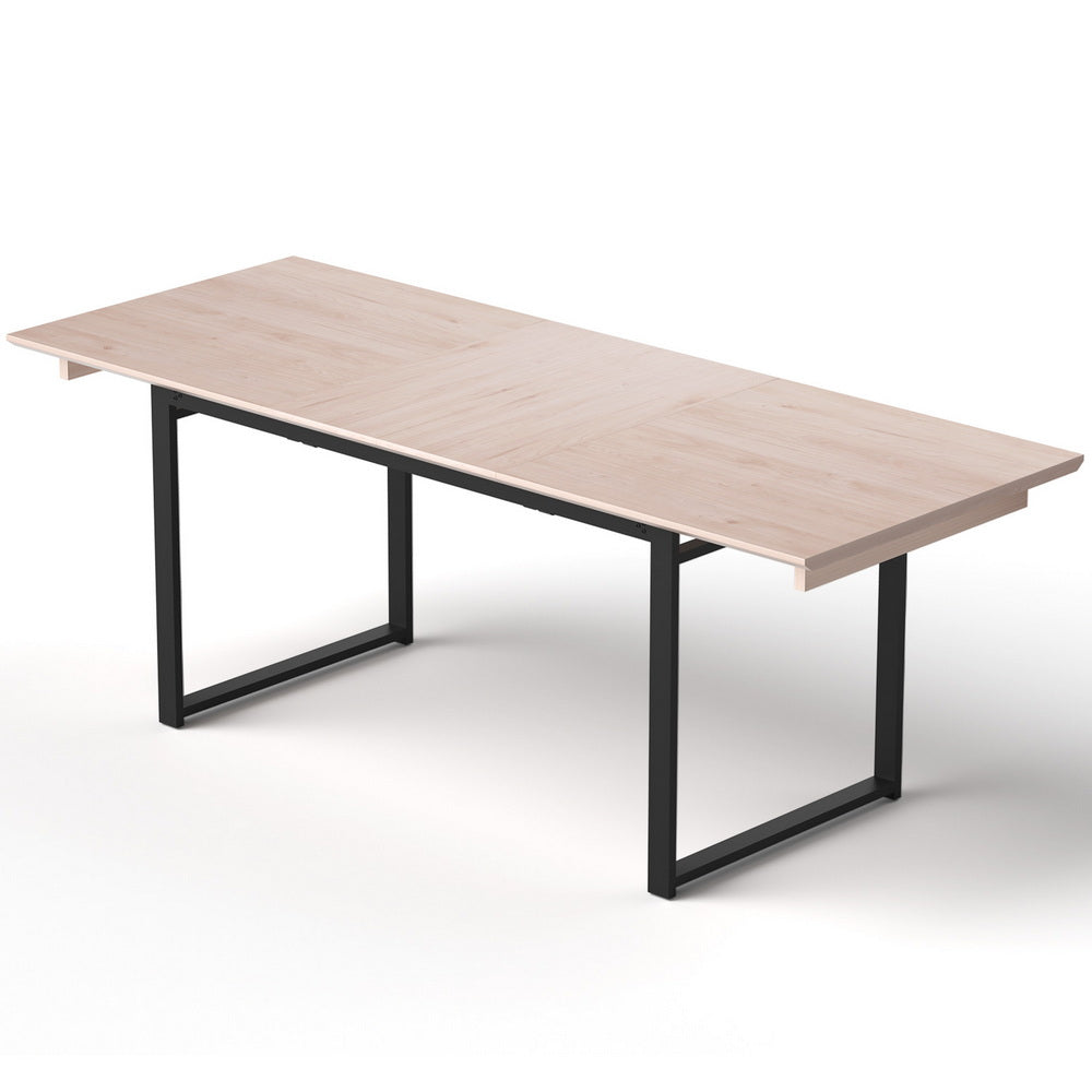 Haven 2M Extendable Dining Table Kitchen Cafe Lounge Restaurant Tables Natural