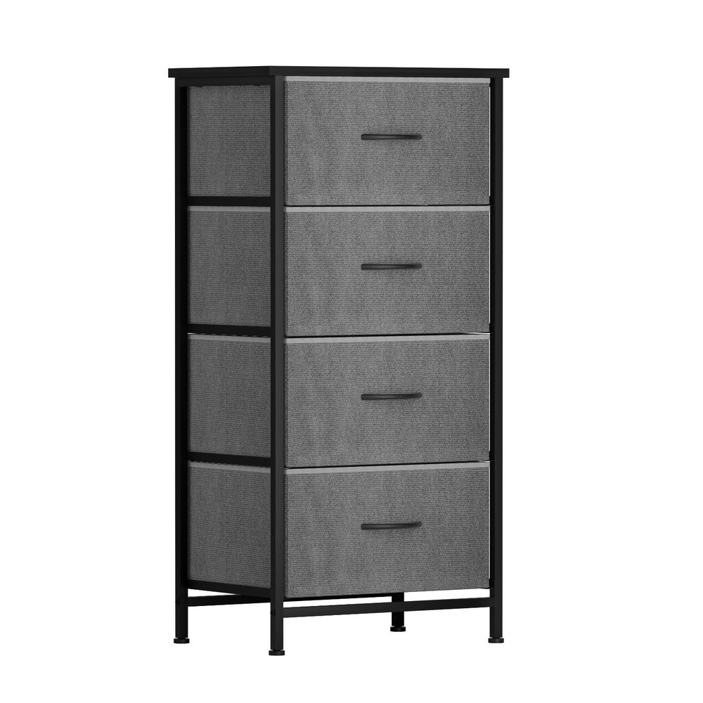 Callan 4 Drawer Tallboy – Grey – Small