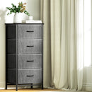 Chest of 4 Drawers Storage Dresser Tallboy Grey
