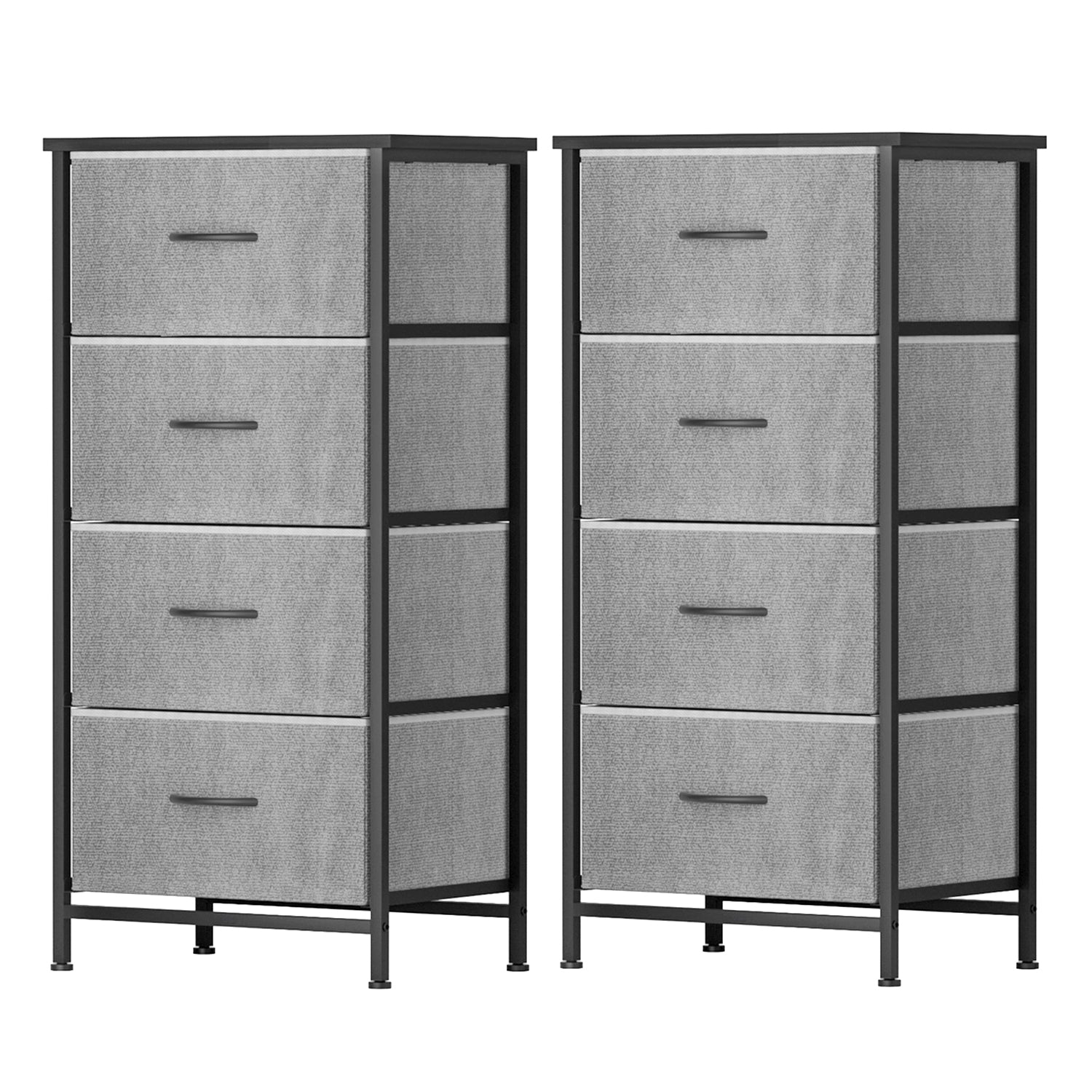 Arlo 4 Drawer Tallboy – Grey – Set of 2