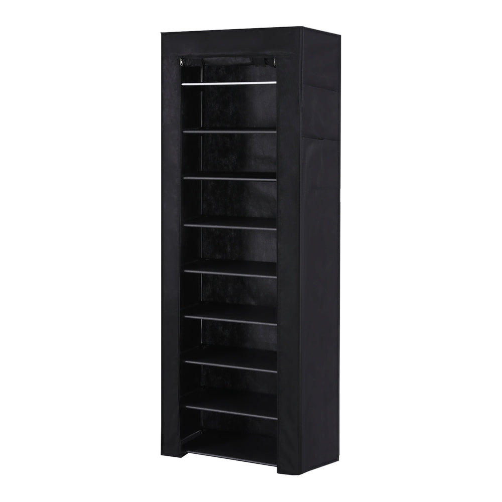 Zenith Shoe Rack Cabinet – Black – 10 Tier