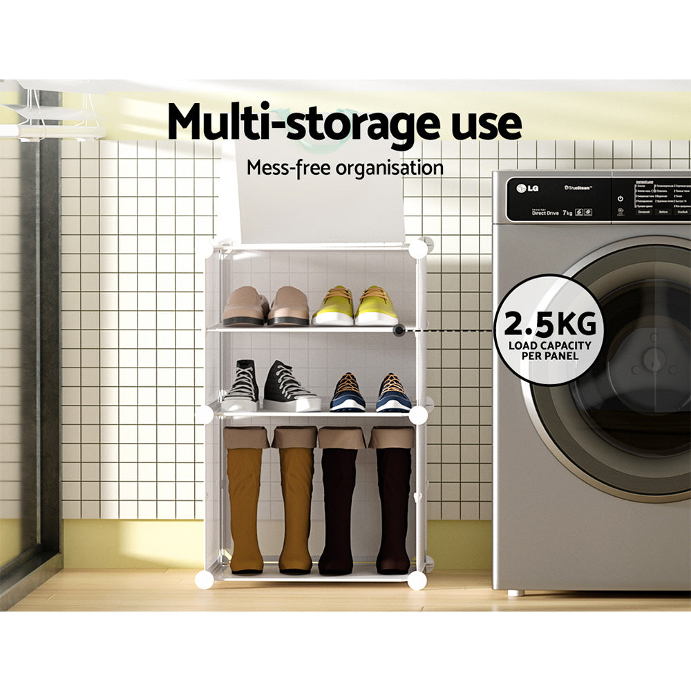 Compact DIY Storage Cubes – White – Set of 2