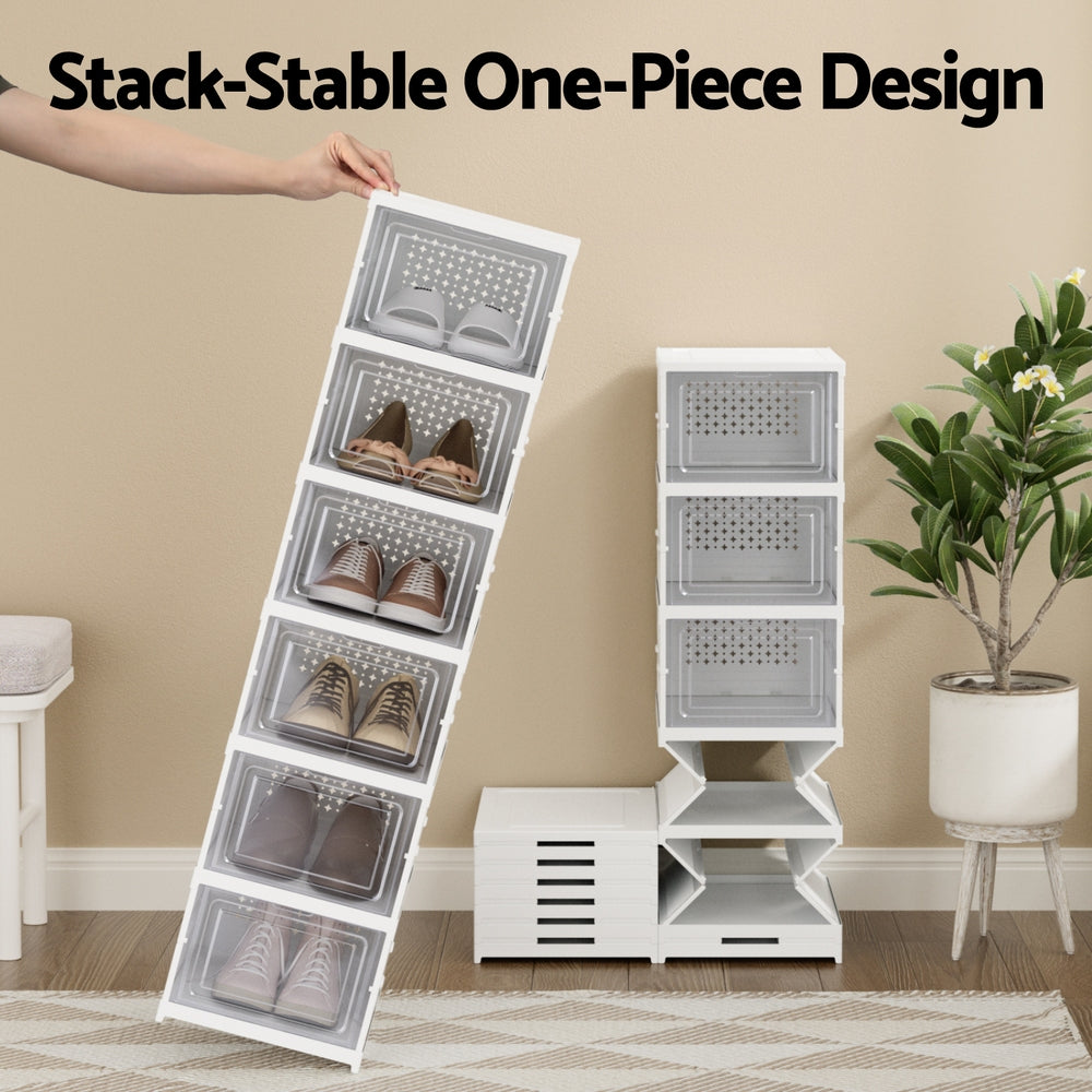 Kairo Shoe Rack – White – 6 Tier