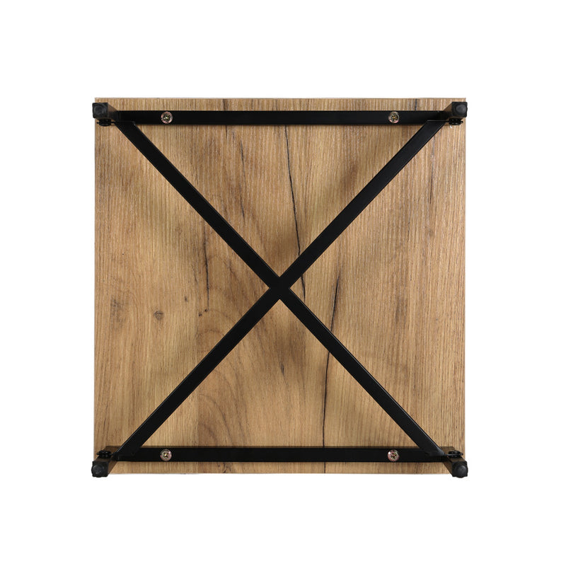 Bedside Drawers Nightstand – Rust Oak Finish