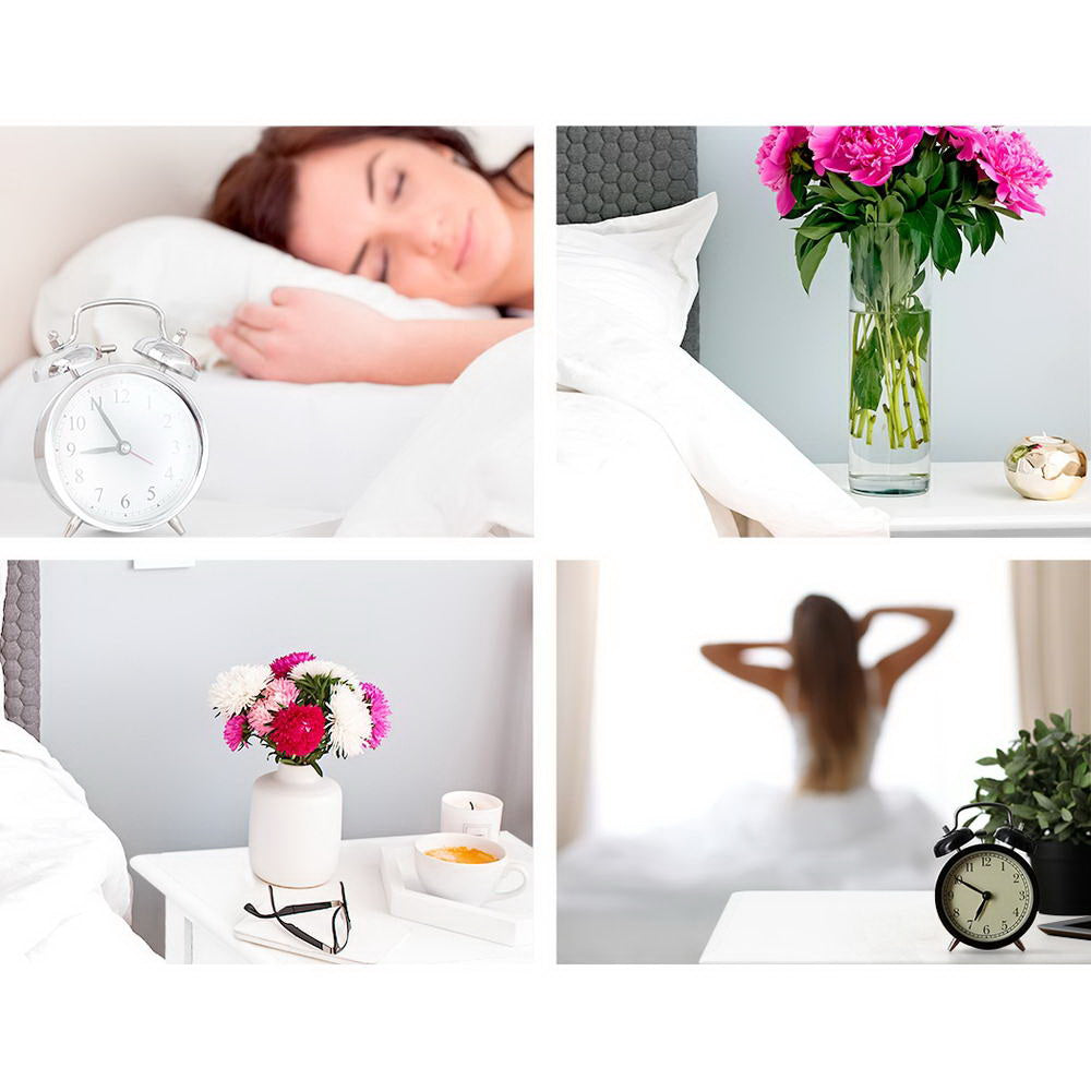 Bisset Bedside Table – White – 2 Drawer