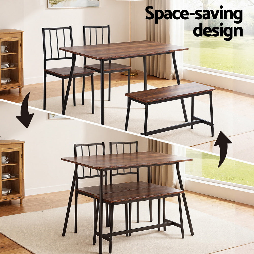 Marlow Dining Set – Brown – 4 Piece