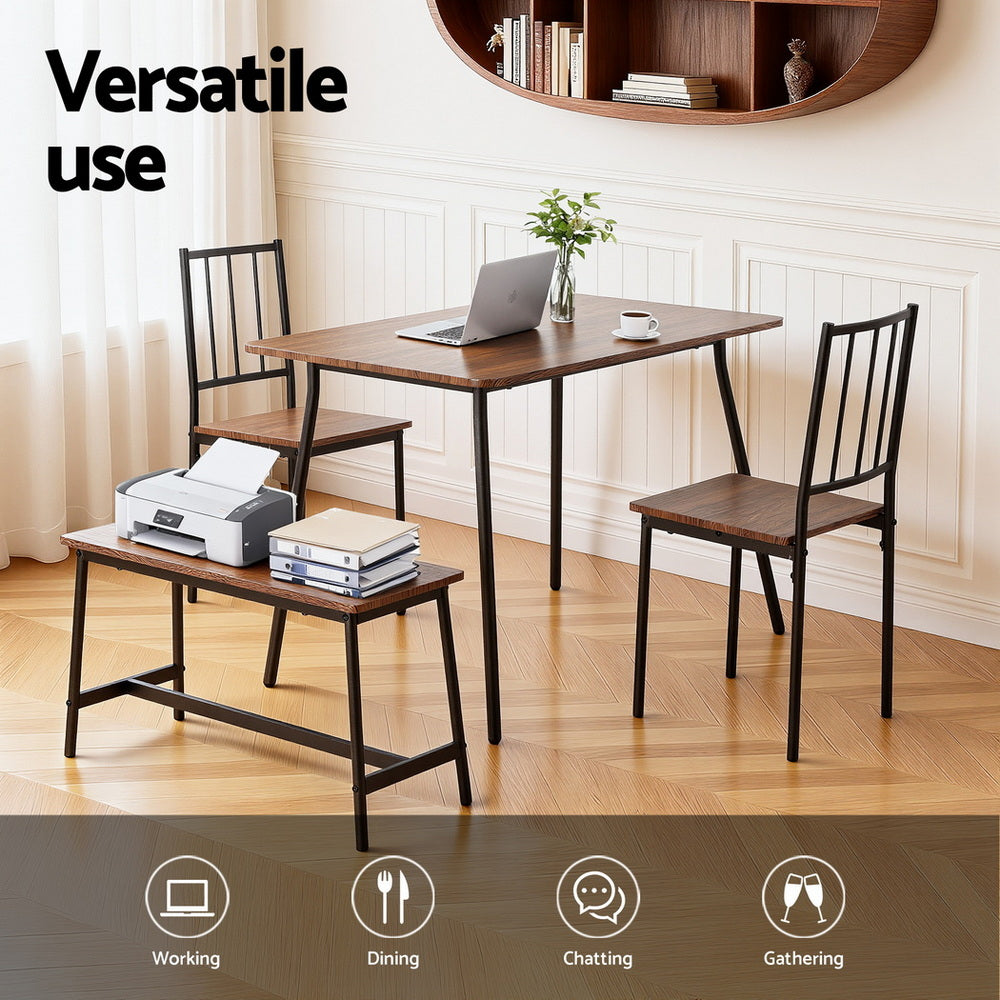 Marlow Dining Set – Brown – 4 Piece