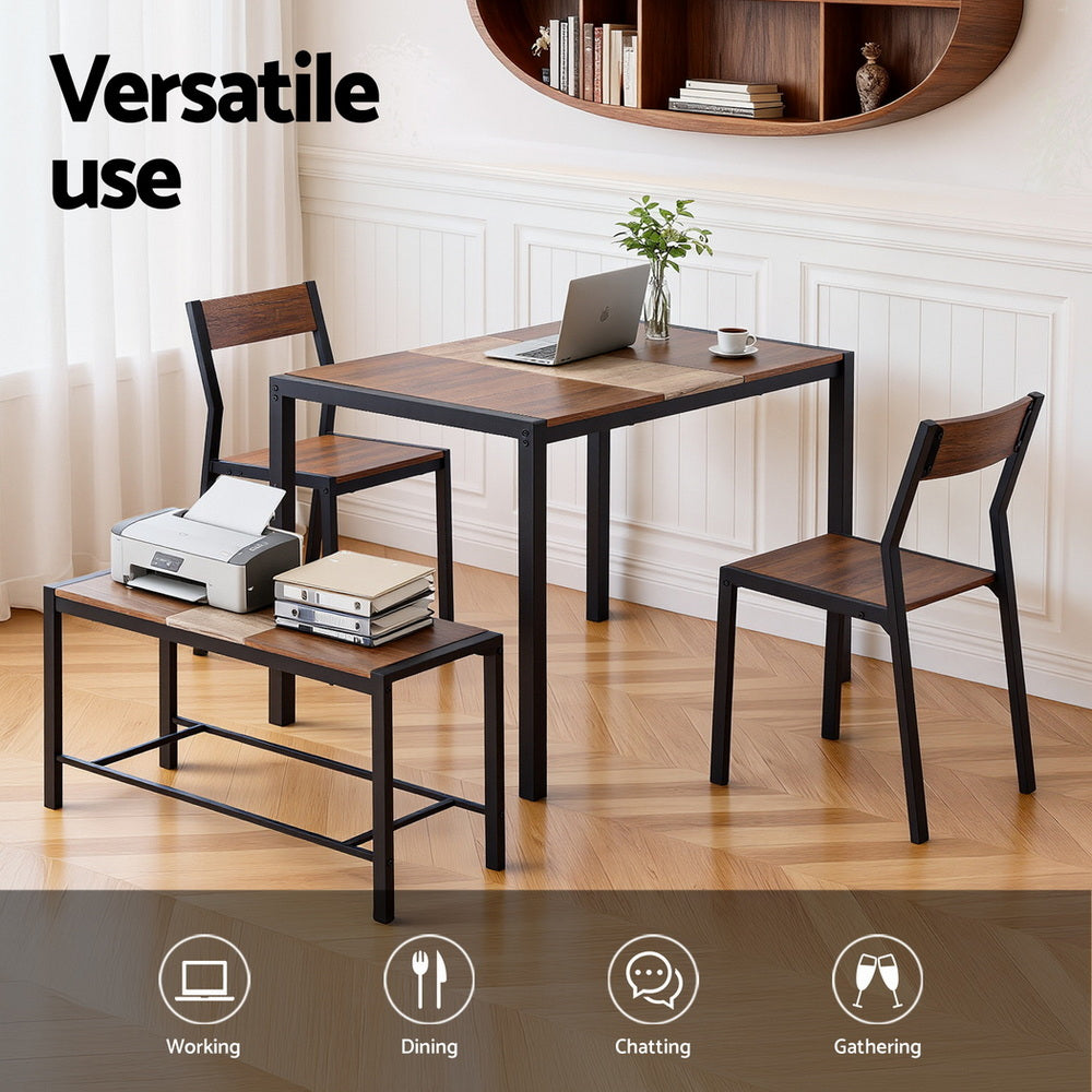 Alderon Dining Set – Brown – 4 Piece