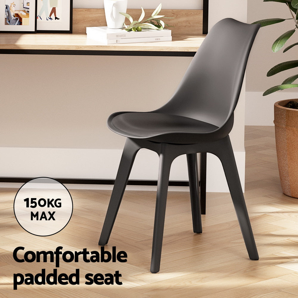 Caspian Dining Table & Chair Set – Black – 5 Piece