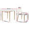 5-Piece Dining Set – White Table with Wooden Chairs