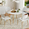 5-Piece Dining Set – White Table with Wooden Chairs