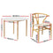 5-Piece Dining Set – Wishbone Table & Wooden Chairs