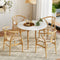5-Piece Dining Set – Wishbone Table & Wooden Chairs
