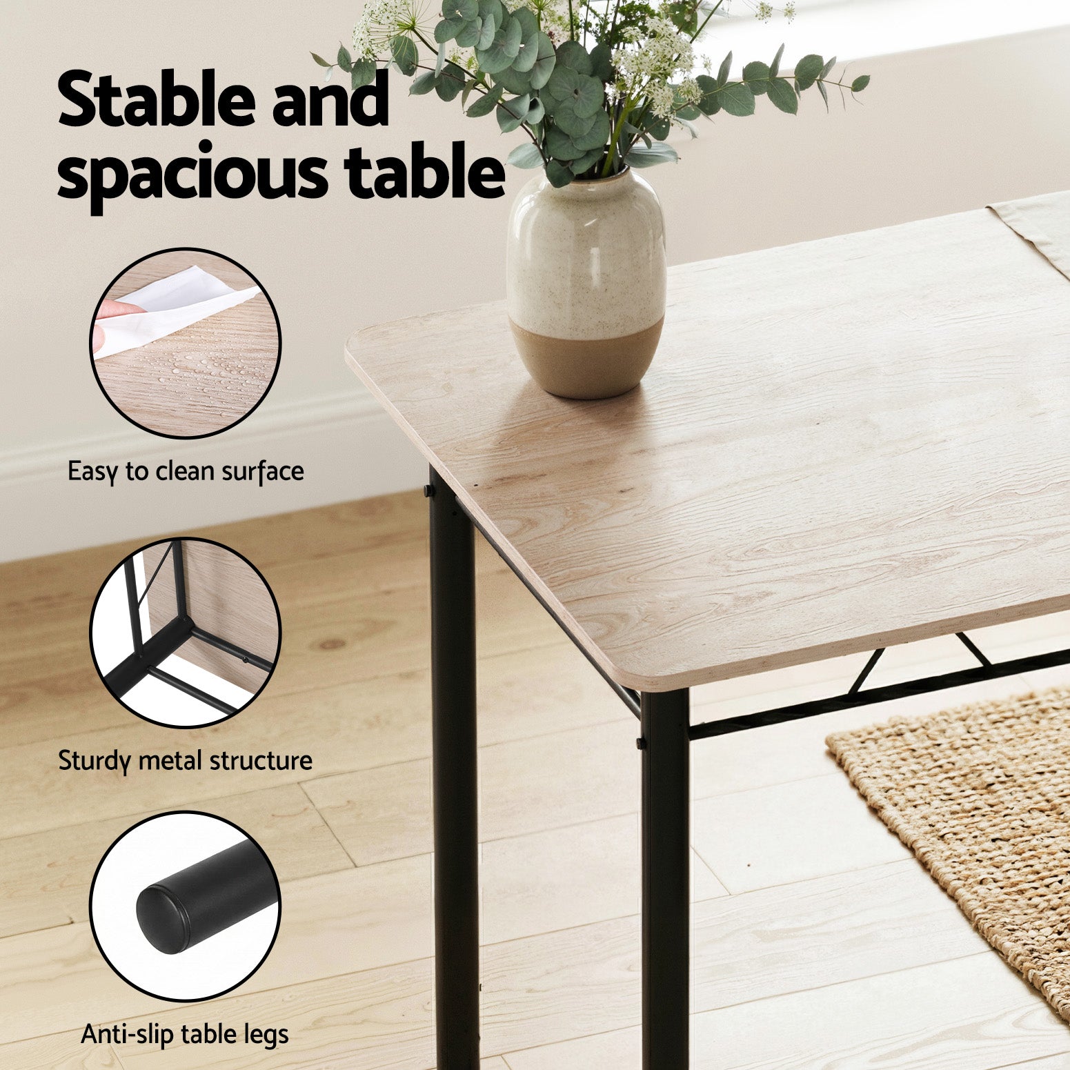 Hartwell Dining Set – Brown / Wood – Set of 5