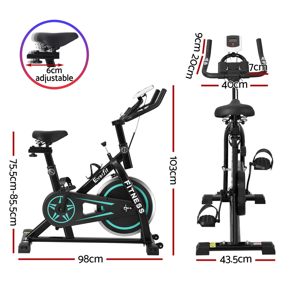 Cyclone Spin Exercise Bike – Black – 10kg Flywheel