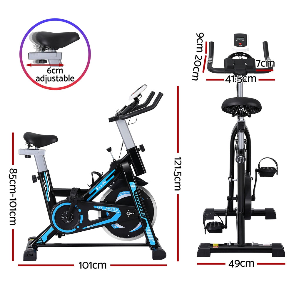 Cyclone Magnetic Spin Exercise Bike – Black – 13kg Flywheel