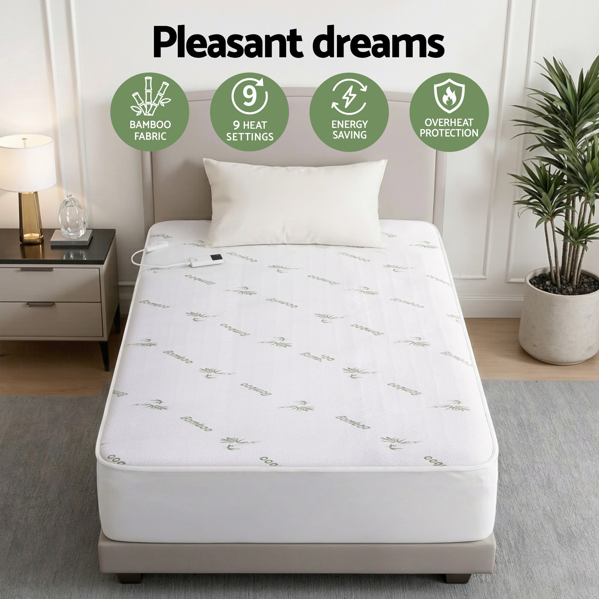 Alderon Electric Blanket – White – Single