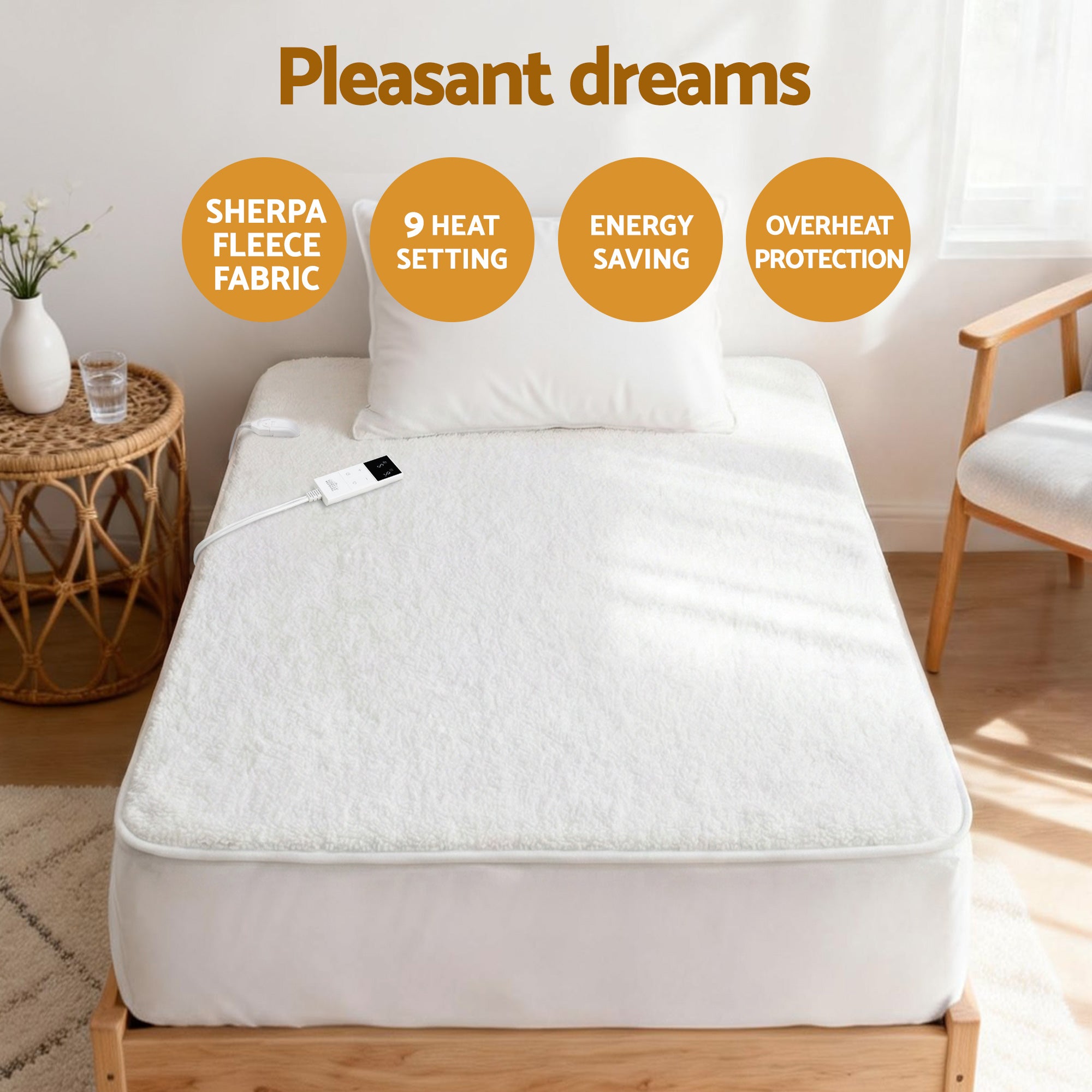 Marston Electric Blanket – White – King Single