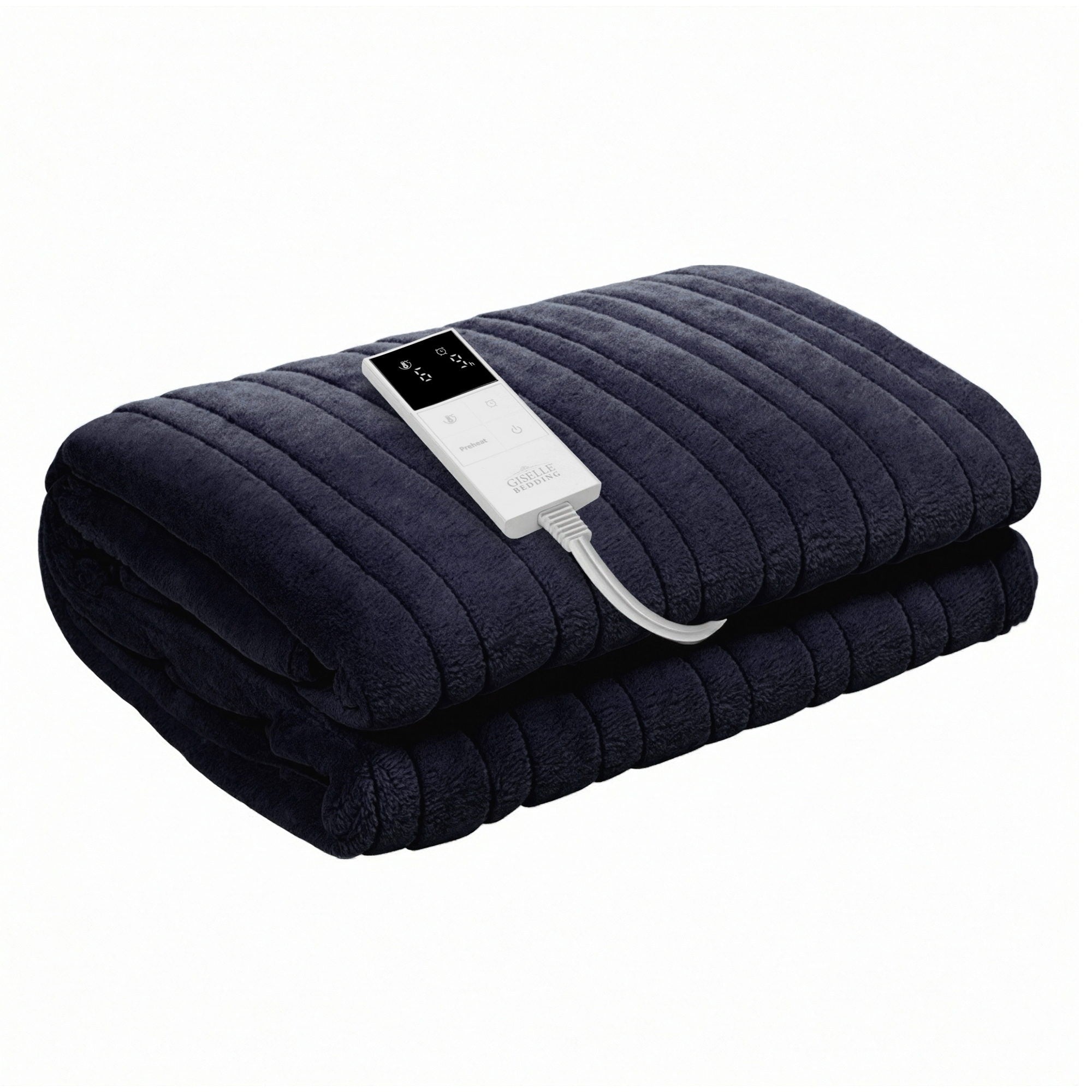 Serano Electric Throw Rug – Charcoal – Double