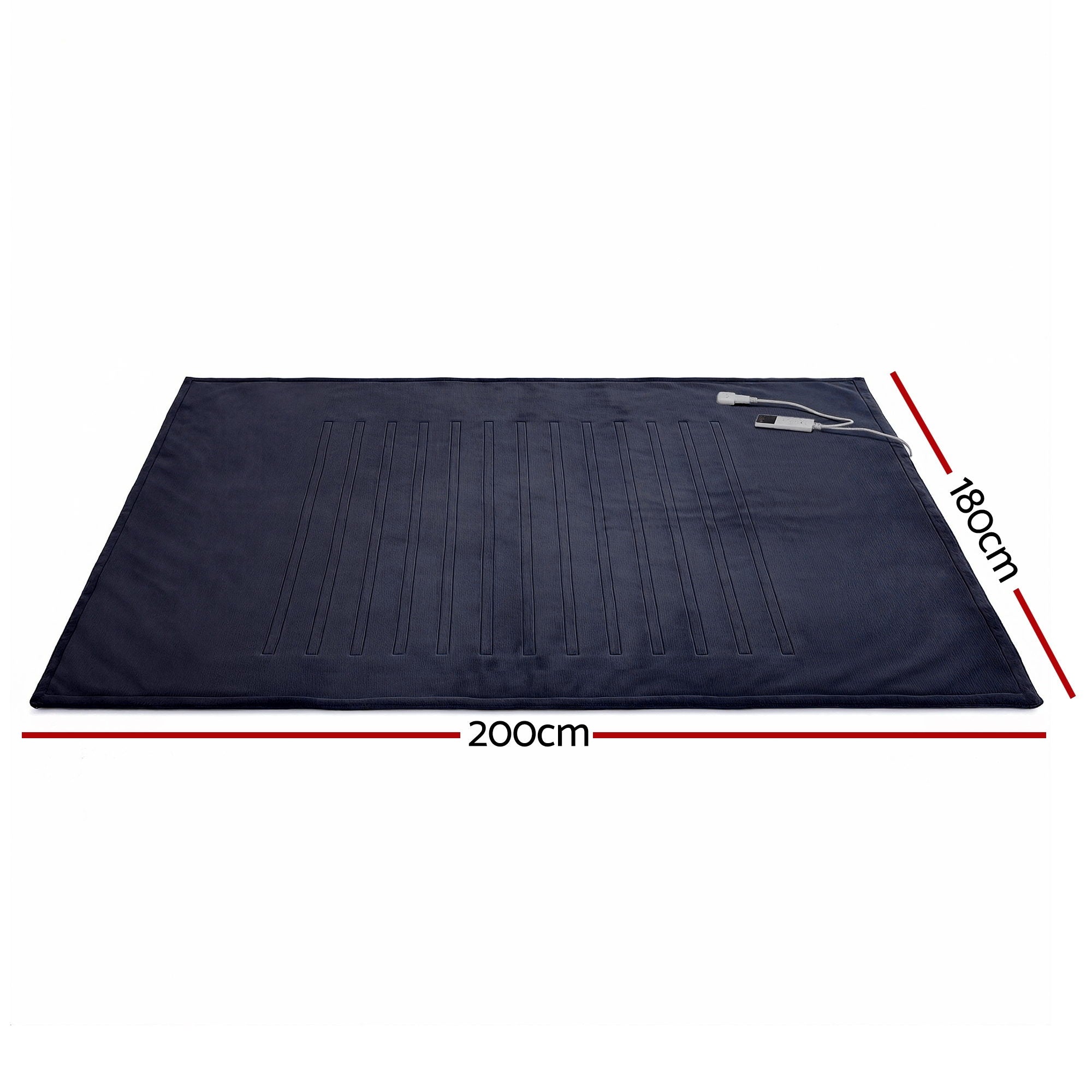 Serano Electric Throw Rug – Charcoal – Double