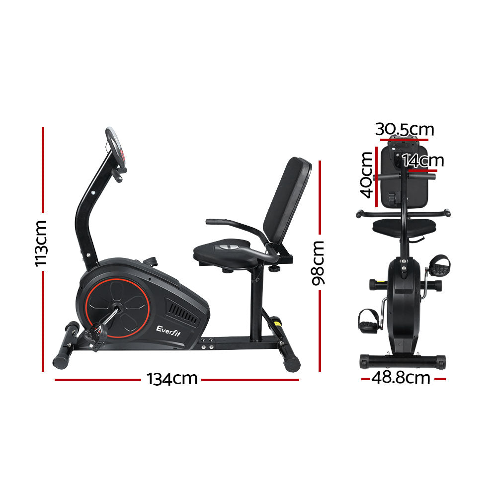 Horizon Magnetic Recumbent Exercise Bike – Black – 8 Level