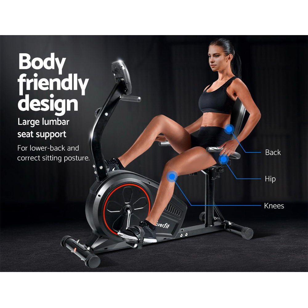 Horizon Magnetic Recumbent Exercise Bike – Black – 8 Level