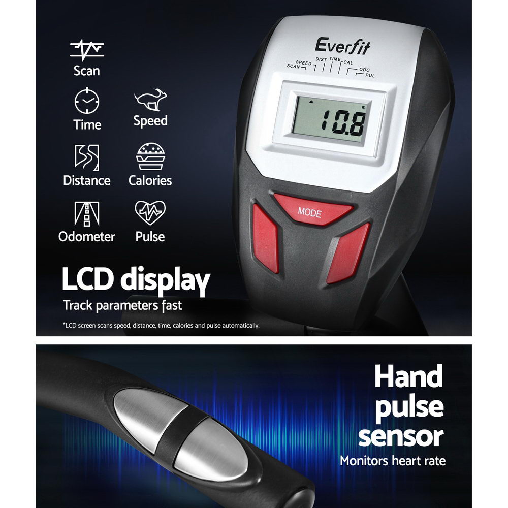 Horizon Magnetic Recumbent Exercise Bike – Black – 8 Level