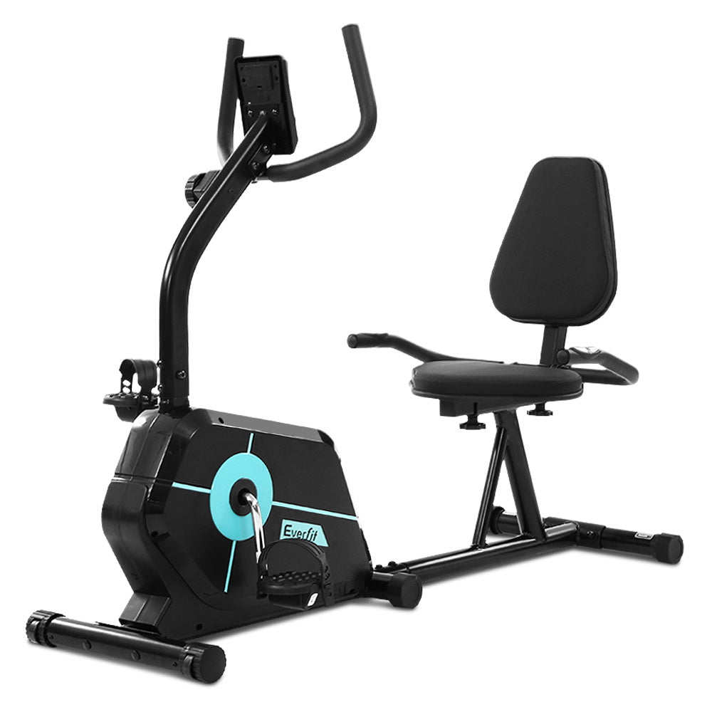 Serenity Magnetic Recumbent Exercise Bike – Black – 120kg