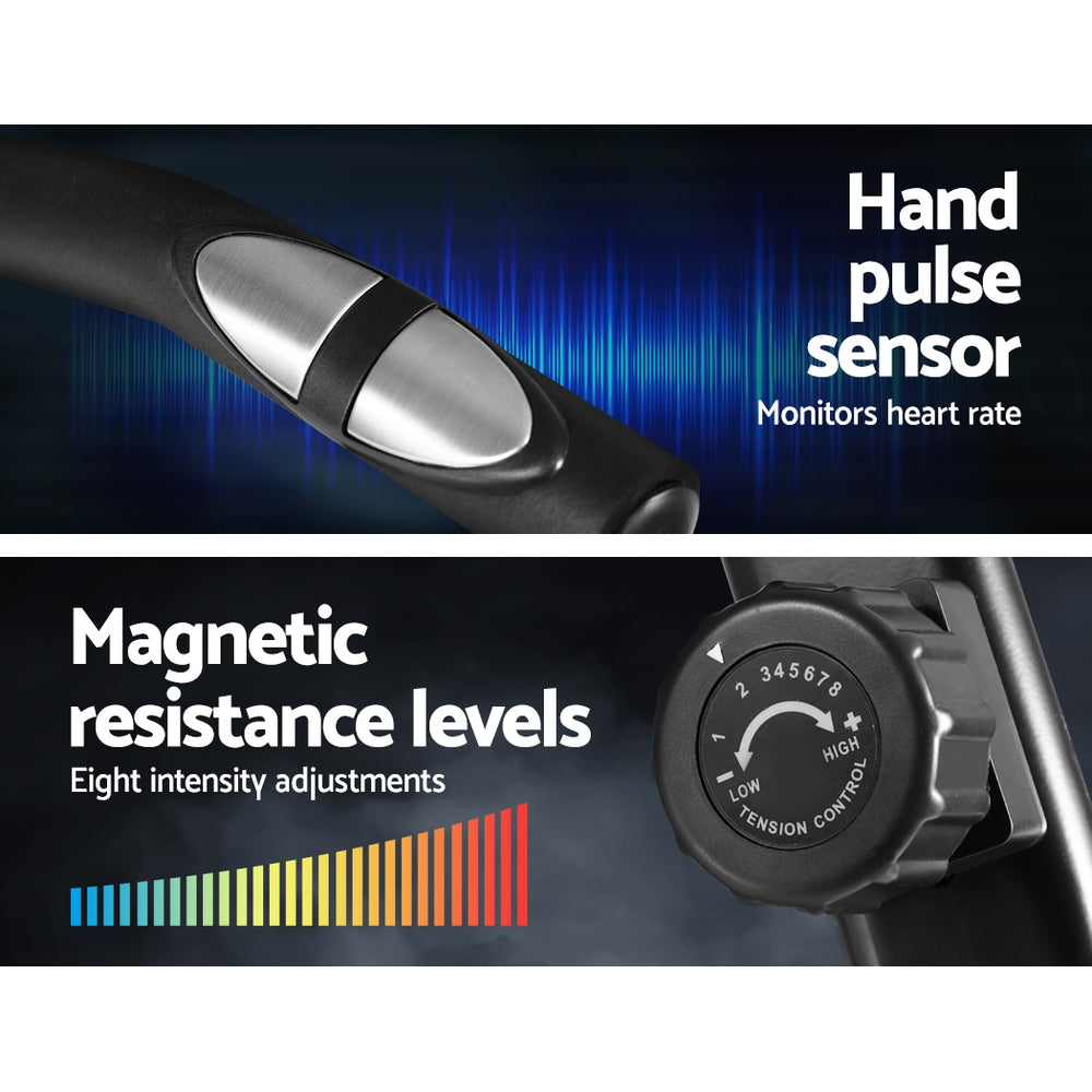 Serenity Magnetic Recumbent Exercise Bike – Black – 120kg