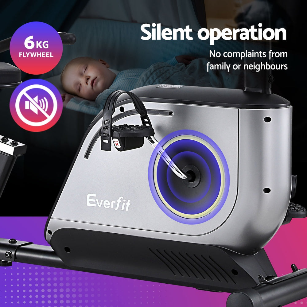 Velocity Recumbent Exercise Bike – Black – Magnetic System