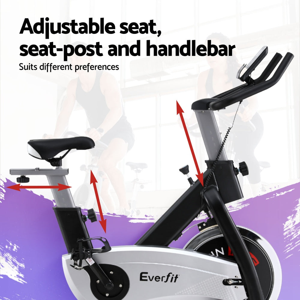 Arlo Flywheel Spin Exercise Bike – Silver – 15kg
