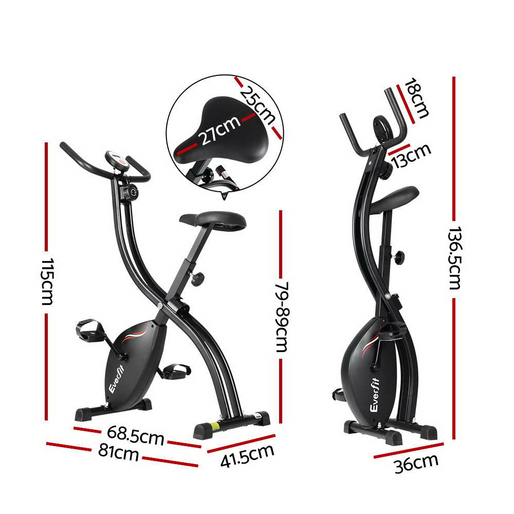 Volos Folding X-Bike – Black – 8 Level Resistance