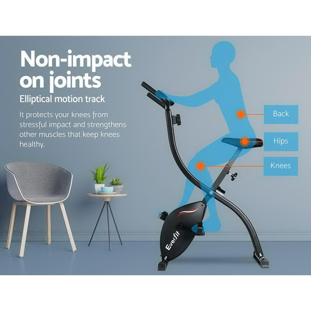 Volos Folding X-Bike – Black – 8 Level Resistance