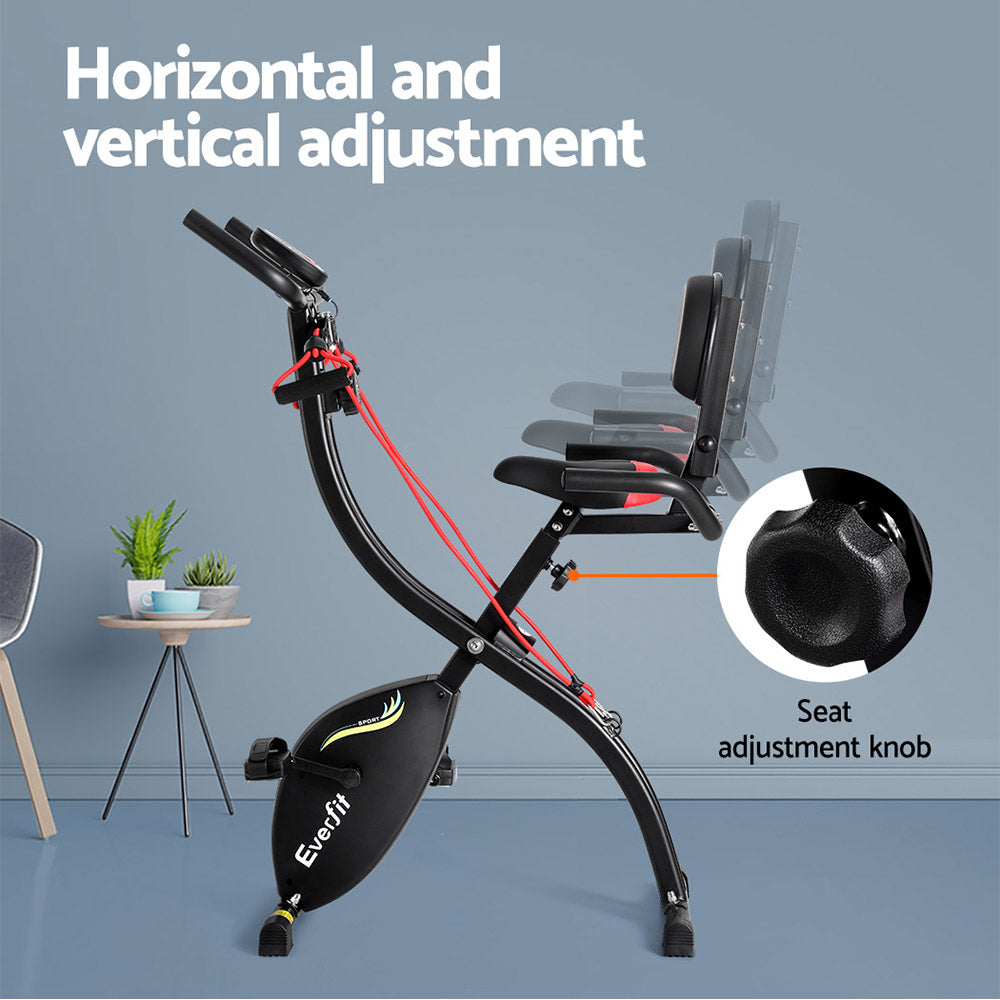 Nara Folding X-Bike – Black – With Resistance Rope