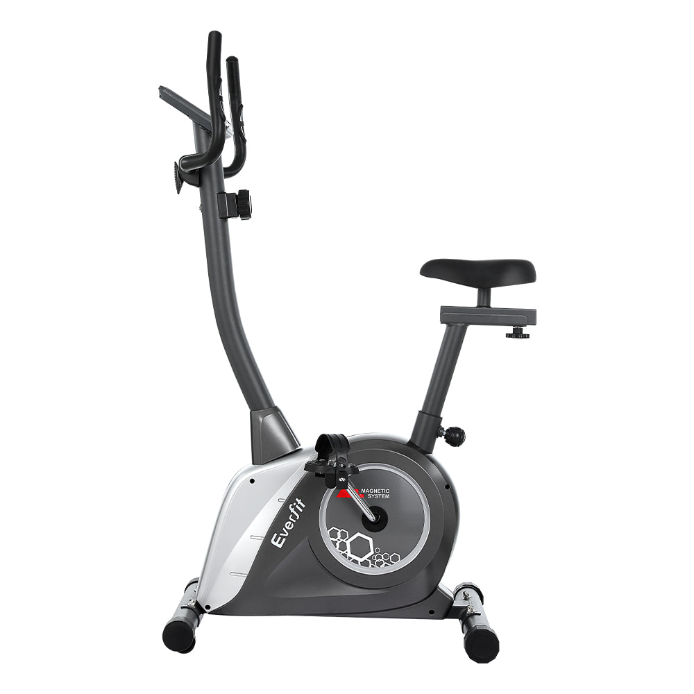 Summit Magnetic Upright Exercise Bike – Grey – 4kg Flywheel