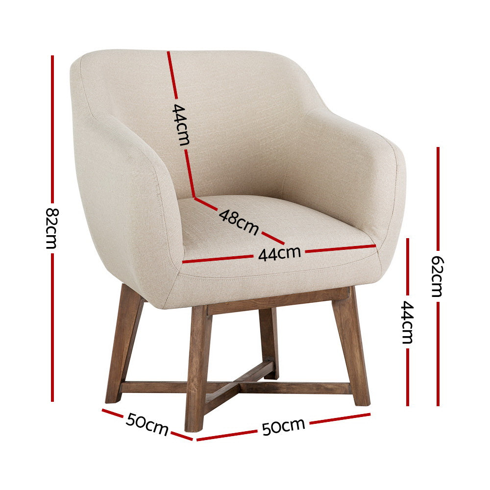 Aston Tub Armchair – Beige – Single