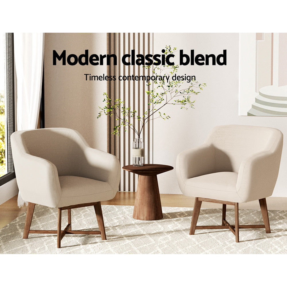 Aston Tub Armchair – Beige – Single